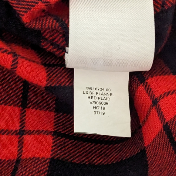 Banana Republic "Boyfriend Fit" Flannel Plaid Button Down Shirt Size MP - Picture 9 of 10